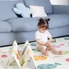 200*180cm XPE Mat 1CM Thickness Cartoon Pad Kid Play Mat Foldable Anti-skid Carpet Children Game Mat Tudiofun Baby Toys 210724