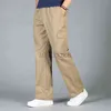 spring summer Men cargo pants zipper pockets cotton large size 6XL 7XL 8XL casual out door pants straight pants loose mferlier G0104