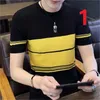 Bomull Short-Sleeved T-shirt Man Koreansk version Trend Mäns Sommartidning Märke Personlighet 210420