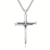 Mens Nail Cross Pendant Halsband Fashion Rostfritt stål Länkkedja Halsband Black Rose Gold Silver Punk Style Hip Hop smycken för kvinnor julklappar