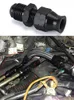 1 Piece Straight 6AN Male Flare to 5/16" (OD 8mm) Tube Hose Fitting Adapter Fuel Hard Line Pipe Aluminum Black Anodized PQY-AN6-0516-BK