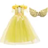 Costume da principessa per bambini Ragazza Belle Vestire Abiti di carnevale Bambini Halloween Compleanno Festa Abito Abiti 3 5 6 8 10 anni 2103312129519