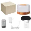 Luchtbevochtiger Elektrische diffuser Aroma Mist Hout Graan Olie Aromatherapie Maker LED Licht voor Auto Home 210724