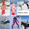 -30 degrees Winter Children Ski Suit Windproof Warm Girls Clothing Set Jacket + Overalls Boys Clothes 3-16 Years Kids Snow Suits H0909