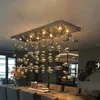 Klassisk Chrome Bubble Lighting Lamp Murano Glas Boll Hängsmycke Ljus Fixtur Led Luster Inomhus Hem Hotell Table Topp ljuskronor