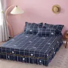 1PC Printed Soft Bed Sheet Skirt Wedding Bedspread Full Queen King Size Bed Sheet Mattress Cover Bedsheets Drop 210626