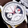 41mm Top Time Deus Limited Edition Watch A233101A1A1X1 ETA7750 자동 남성 시계 강철 케이스 브라운 가죽 스트랩 New Gents Popul262f