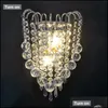 Applique murale Home Deco El Fournitures Jardin Luces LED E14 Moderne Cristal Miroir En Acier Inoxydable Lumières Lampes Appliques Luminaires Pour Couloir Bedsid