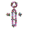 12 färger hawaii blomma festival luau strand fest krans huvudband halsband armband set födelsedag dekoration 4pcs / set