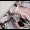 Clothing Apparel Drop Delivery 2021 Fashion Womens Vintage Plain Irregular Floral Print Stretch Skater Midi Skirt Loose Summer Skirts Falda M