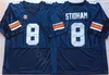 CHEN37 COLLEGE TIGERS BO 34 JACKSON JERSEY BO 10 NIX JARRETT 8 Stidham Cam 2 Newton All Stitched Navy Blue White Team University