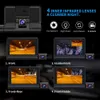Car DVR 4 pouces écran tactile voiture DVR conduite enregistreur vidéo 3 lentille Dash Cam Full HD 1080P 170 degrés Dashcam avec caméra de recul