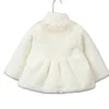 LZH 2021 Autumn Winter Faux Rabbit Fur Cardigan for Girls Lace Fur Jacket Thicken Warm Baby Girls Clothes Children's Jacket 3-8t H0909