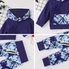 Bear Leader born Baby Girl Clothes Hooded Sweatshirt Tie-dye Pants 2pcs Outfit Cotton Baby Tracksuit Set Infant Boys Clothes 210708