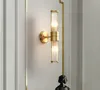 Modern American Glass Wall Lamp Copper/Black Led Indoor For Bedroom Living Room Aisle Light Home Decor Lighting
