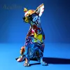 Creative Color Chihuahua Dog Statue Resin sculpture Crafts Simple Living Room Ornaments Home Office Store Decors Decorations 210727