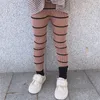 Kid Leggings for Girls Bomull Småbarn Spädbarn Striped Leggings Sticka byxor Barn Söt Sträckt Varm Byxor Vinter Varm Panty 74 Y2