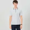 Haute qualité Polo été à manches courtes fermeture éclair hommes chemise Polo Nylon/Spandex solide décontracté Polo mâle hauts 210518