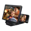 Téléphone cellulaire Supports de supports 3D Mobile Screen Loupe HD Vidéo Stand Support avec Jeux de cinéma Support de bureau pliable