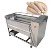 Otomatik Sebze Fırçası Temizleme Makinesi Tatlı Patates Tarihi Yıkama Zencefil Cassava Peeling Havuç Soyucu Meyve Yıkama
