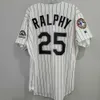 Genähtes Custom Diamond Ralphy 25 Fantasy Camp Jersey weiß XS-5XL 6XL genähte Baseball-Trikots Retro