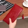 new wallet women's long leather multi card large capacity buckle leather wallet1915