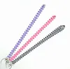 STACHES DE TÉLÉPHONIQUE CELLAGE CHEMPS Square réseau noir blanc entier couche entier Lanyard Mobile Chain Chain ID Badge Holder3473074