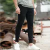 Vår Höstmän Byxor 100% Bomull Casual Sport Fitness Joggers Män Leggings Zipper Drawstring Fashion Trousers C0055 210715