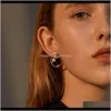 Stud Jewelry Drop Delivery 2021 Korean Temperament Net Red Girl Simple Pearl Studs Fashion Design Noeud Boucles d'oreilles rondes Vq4Ry