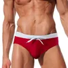 Plus Size Low Cintura Sólido Homens com Bolso Nadar Swim Shorts Trunks Swimwear Pants Swim Briefs 210515