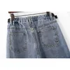 toppies blue jeans pantalones cintura elástica pantalones harem pantalones de cintura alta ropa de mujer mujer pantalones Q0801