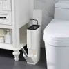 Plast badrum papperskorgen med toalettborste avfallsfack smal soptunna skräp hink kök hushållsrengöringsverktyg 2112292127820