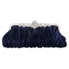 Hot Sell Ruffled silk dinner clutch bag dumpling type bride wedding handbags shoulder bag