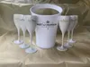 6 Cups 1 Bucket Ice Buckets and Wine Glass 3000ml Acrylic Goblets champagne Glasses wedding Wine Bar Party Bottle Cooler289l