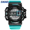 LED 디지털 WRSITWATCHES 육군 시계 Smael 럭셔리 브랜드 쿨 남성 시계 방수 1436B 군사 시계 스포츠 시계 남성용 Q0524