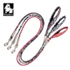 Truelove Pet Leash Laisse en corde florale pour chien et chat Poignée rembourrée en néoprène Tissu 100% coton Crochet en alliage de zinc Extérieur TLL2573 210729