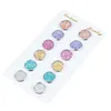 Fashion 6 Pairs/Set Silver plated Round stainless steel 12mm Resin Druzy Drusy Earrings Handmade Stud for Women Jewelry