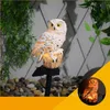 Party Favor Solar owl ground lamp LED resin handicraft courtyard lamp lawn Home decoration lamp T2I53325