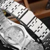 Moda Relógio Esqueleto Masculino Relógios Triangulares Aço Inoxidável Automático Mecânico Promoção Relógios de Pulso Queda de Preço