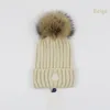 Cappelli Sciarpe Set cappello con pon pon in pelliccia lavorato a maglia stilista berretto con teschio lettere berretto uomo e donna qualità cashmere unisex