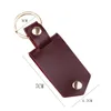 Nya Läder Nyckelringar Hängsmycke Sublimation Blank Aluminium Alloy Bil Key Ring Värmeöverföring DIY Dekorativ Keychain EWA6000