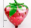 200PCS / Lot 72x58cm Cartoon Strawberry Balloons Folie Ballong Födelsedagsfest Bröllopsdekoration Tillbehör Kids Classic Toy