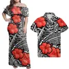 HYCOOL полинезийское гавайское платье с цветочным принтом и открытыми плечами, горячее сексуальное платье без бретелек для женщин, вечерние наряды для дня рождения, летний клуб, облегающие платья 210331
