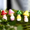 Decorative Objects & Figurines 8 Styles Garden Ornament Mushroom House Doll Figure Resin Figurine Craft Plant Pot Miniature Dollhouse Bonsai