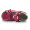 Летние детские сандалии для девочек из искусственной кожи флористической принцессы ортопедические туфли закрытыми пальцами малышей детей 220225