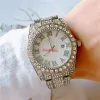 2022 högkvalitativ herrklocka för damer Full Diamond Iced Out-rem Designerklockor Quartz Movement Par Lovers Klocka Armbandsur LU