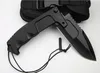 1Pcs Top quality ER Survival Tactical folding knife N690 Drop Point Black Blade 6061-T6 Handle Knives With Nylon Bag