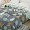 Muslin Throw Blanket Cotton Gauze Warm Soft Plaid For Kids On The/Bed/Sofa/Plane/Travel Bedding Winter Bedspread Comforter 211122