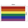 Rainbow Flag Banner 3x5ft 90x150cm Gay Pride Flags Poliester Banery Kolorowe LGBT Lesbijskie Dekoracji Parady SN4106