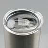 Magazyn US 20OZ Sublimacja Stainless Steel Skinny Tumbler Dwurzynowe Walklety Izolowane Kubki z pokrywką i słomy Podróży Kubek Kubki Do Piwie